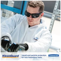 Outlet A35 Liquid and Particle Protection Coveralls Hooded - Large, White (25/Carton) Bib Overalls