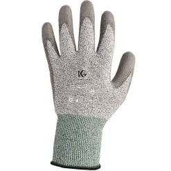 New EN388: 4X42B 9 in. Long G60 Level 3 Economy Cut Resistant Gloves - Large (Size 9), Gray/Marled Gray (12 Pairs/Carton) Work Gloves