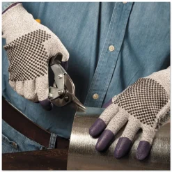 Discount G60 230 mm Purple Nitrile Gloves - Medium/Size 8/Black/White (1-Pair) Work Gloves