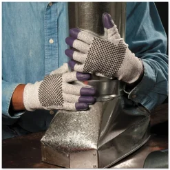 Discount G60 230 mm Purple Nitrile Gloves - Medium/Size 8/Black/White (1-Pair) Work Gloves