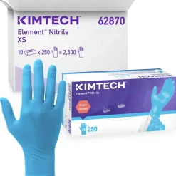 New Kimtech Element Nitrile Exam Gloves - X-Small, Blue (2500/Carton) Cleaning & Janitorial Supplies