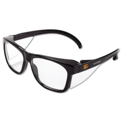 Hot Maverick Safety Glasses - Black Polycarbonate Frame, Clear Lens (12/Box) Eye Protection