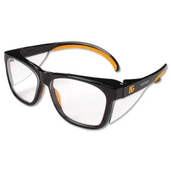New Maverick Safety Glasses - Black/Orange Polycarbonate Frame (12/Box) Eye Protection