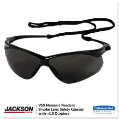 Discount Nemesis Readers Safety Glasses - Smoke Frame/Smoke Polycarbonate Lens Eye Protection