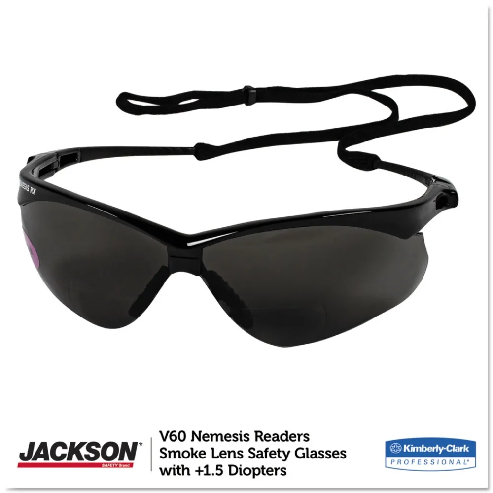 Discount Nemesis Readers Safety Glasses - Smoke Frame/Smoke Polycarbonate Lens Eye Protection