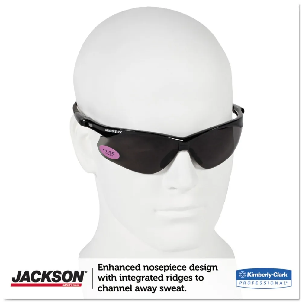 Discount Nemesis Readers Safety Glasses - Smoke Frame/Smoke Polycarbonate Lens Eye Protection