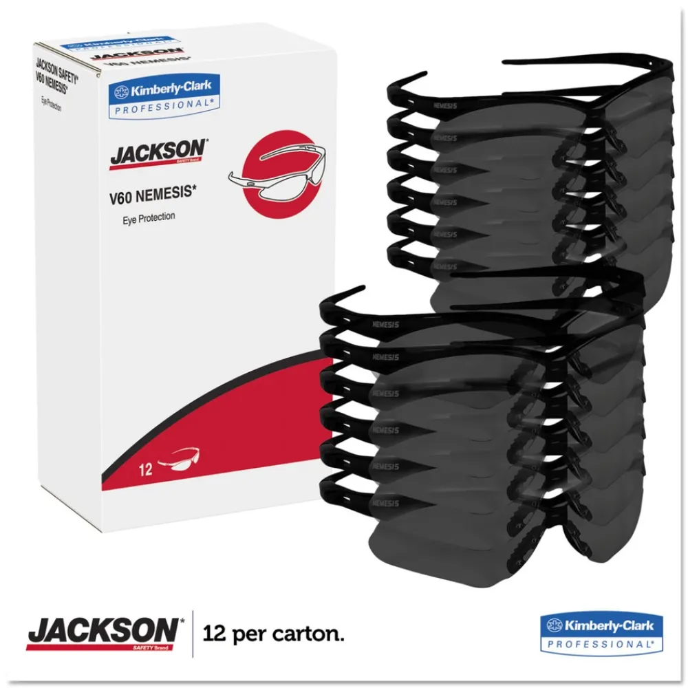 Discount Nemesis Readers Safety Glasses - Smoke Frame/Smoke Polycarbonate Lens Eye Protection