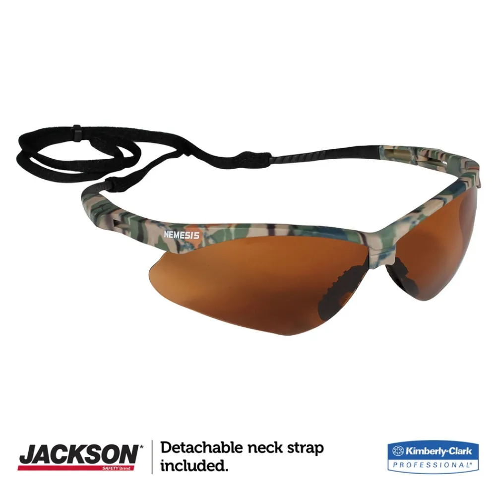 Online Nemesis Safety Glasses - Camo Frame/Bronze Lens Eye Protection