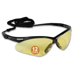 Best Nemesis Safety Glasses - Black Frame/Amber Lens Eye Protection