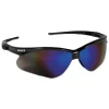 New Nemesis Safety Glasses - Black Frame/Blue Mirror Lens Eye Protection