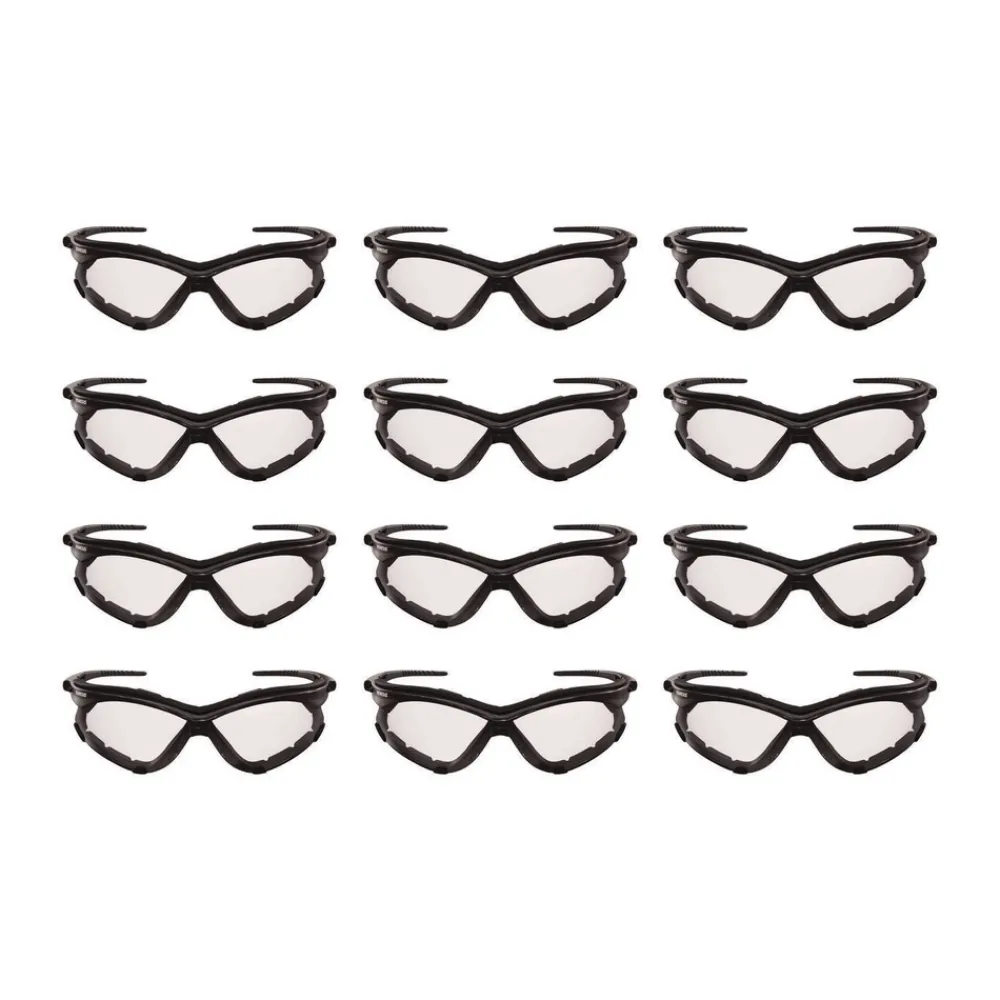 Online V30 Nemesi Foam Safety Glasses - Black Nylon Frame/Clear Polycarbonate Lens (12/Carton) Eye Protection