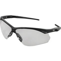 V60 Nemesis Rx Plus 2.0 Diopter Reader Safety Glasses - Black Frame/Clear Lens Eye Protection