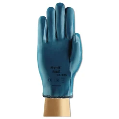 Clearance Size 7-1/2 Hynit Nitrile Gloves - Blue (1-Dozen) Cleaning & Janitorial Supplies