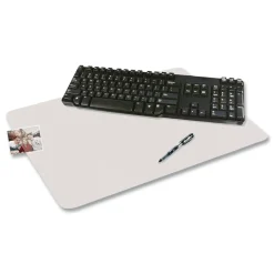 Eco-Clear 19 in. x 24 in. Desk Pad with Antimicrobial Protection - Clear Cleaning & Janitorial Supplies