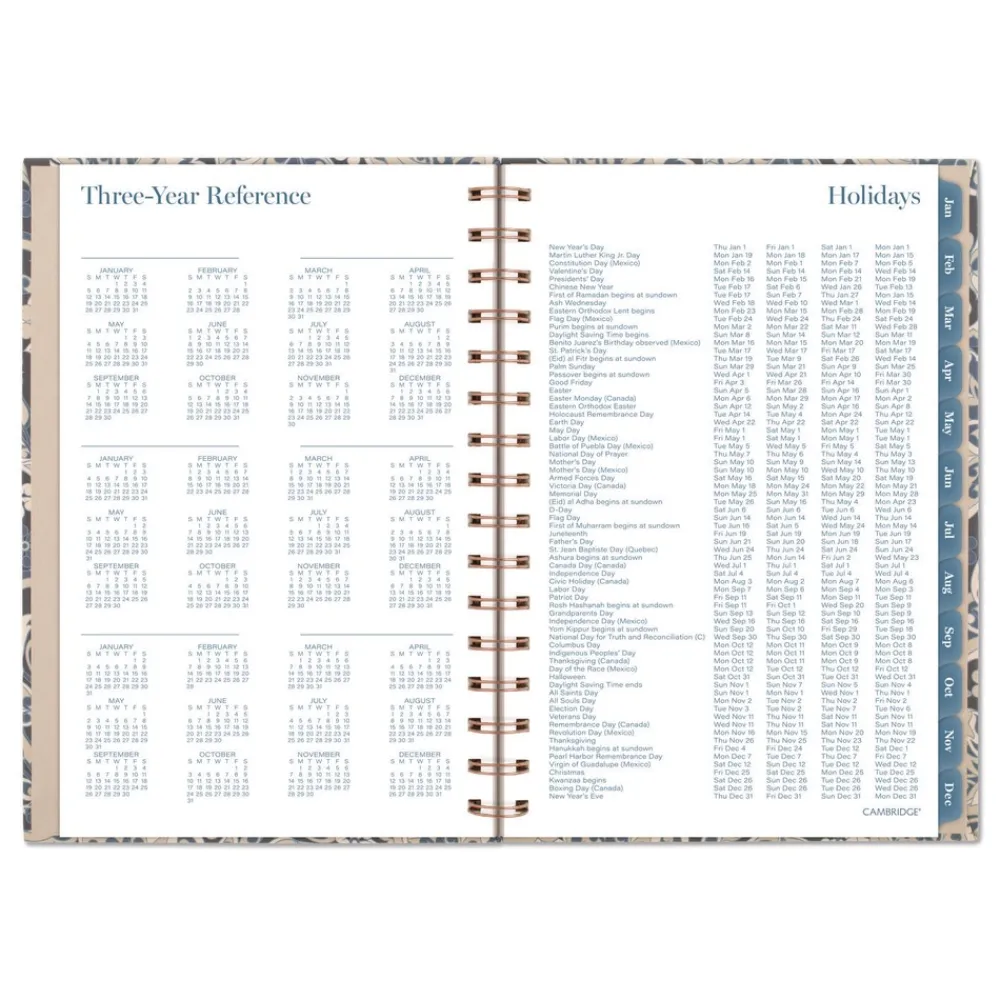 Best 8.5 in. x 5.5 in. 12-Month (Jan-Dec 2026) Elizabeth Weekly/Monthly Planner - Blue Cover Calendars & Planners