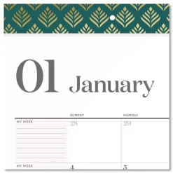Sale 21.75 in. x 17 in. 12-Month (Jan-Dec): 2026 WorkStyle Monthly Desk Pad Calendar - White Sheets, Teal Headband/Clear Corners Calendars & Planners