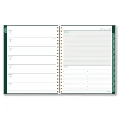 Sale 11 in. x 8.5 in. 12-Month (Jan-Dec 2026) Emerald Isle Weekly/Monthly Planner - Green Marbled Cover Paper & Printables
