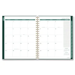 Sale 11 in. x 8.5 in. 12-Month (Jan-Dec 2026) Emerald Isle Weekly/Monthly Planner - Green Marbled Cover Paper & Printables