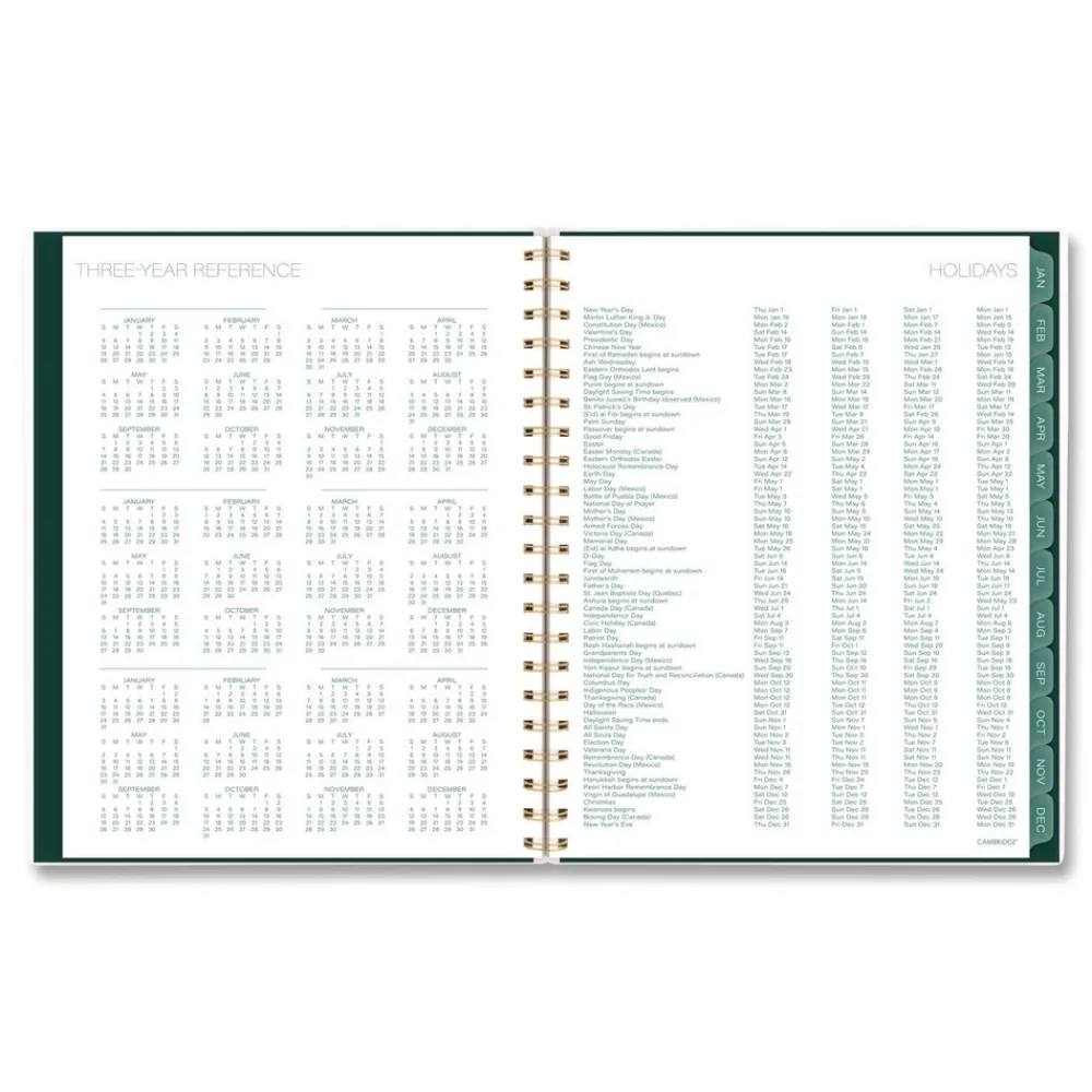 Sale 11 in. x 8.5 in. 12-Month (Jan-Dec 2026) Emerald Isle Weekly/Monthly Planner - Green Marbled Cover Paper & Printables
