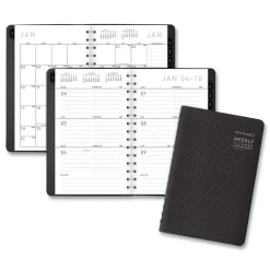 Sale 8.5 in. x 5.5 in. 12-Month (Jan to Dec): 2026 Contemporary Open-Block Format Weekly/Monthly Planner - Graphite Cover Calendars & Planners