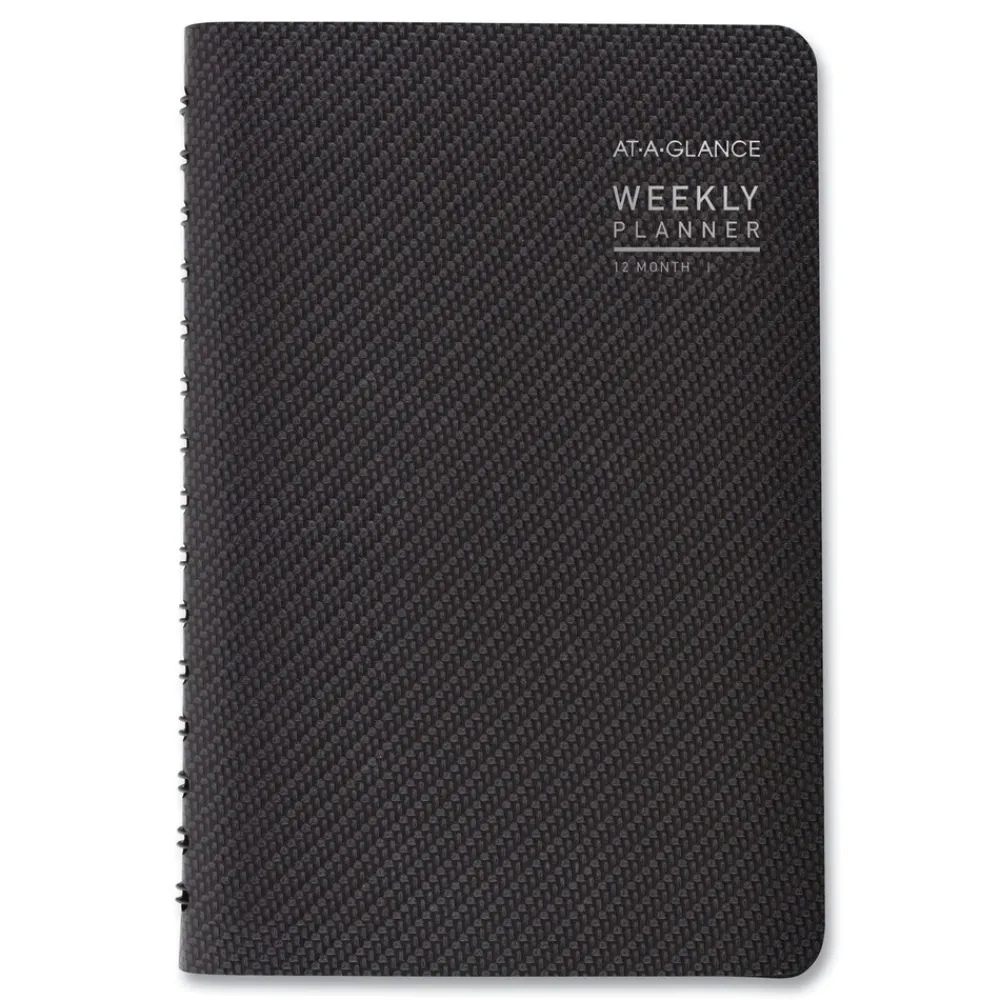 Sale 8.5 in. x 5.5 in. 12-Month (Jan to Dec): 2026 Contemporary Open-Block Format Weekly/Monthly Planner - Graphite Cover Calendars & Planners
