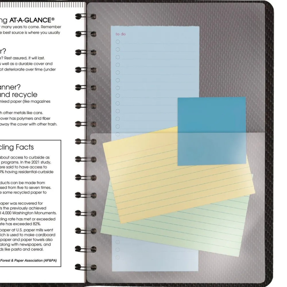 Sale 8.5 in. x 5.5 in. 12-Month (Jan to Dec): 2026 Contemporary Open-Block Format Weekly/Monthly Planner - Graphite Cover Calendars & Planners