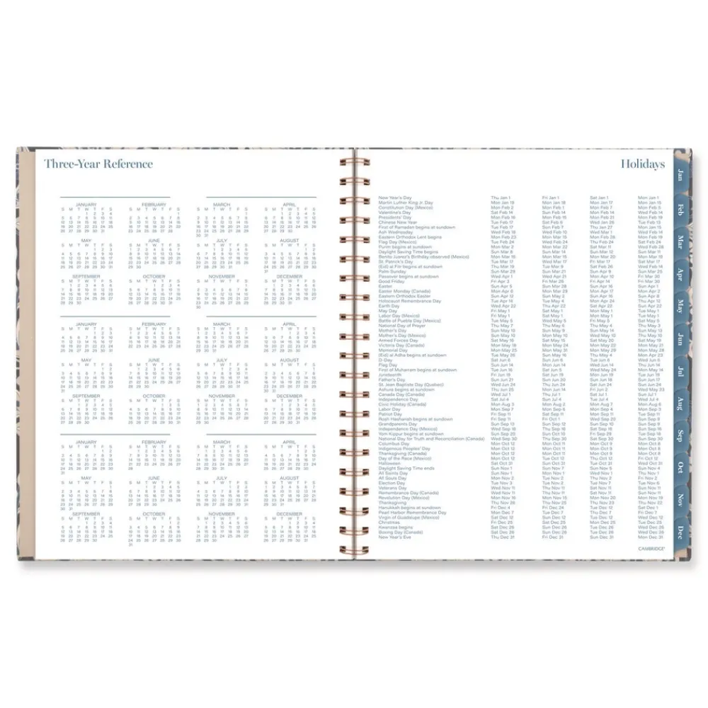 Clearance 11 in. x 8.5 in. 12-Month (Jan-Dec 2026) Elizabeth Weekly/Monthly Planner - Blue Cover Paper & Printables