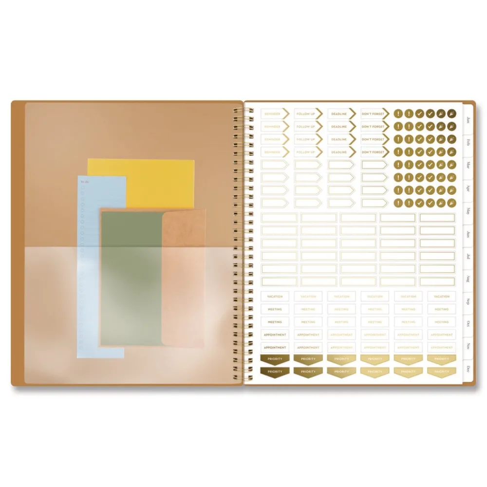 New 11 in. x 8.5 in. 12-Month (Jan-Dec): 2026 WorkStyle Weekly/Monthly Planner - Baked Clay Cover Paper & Printables