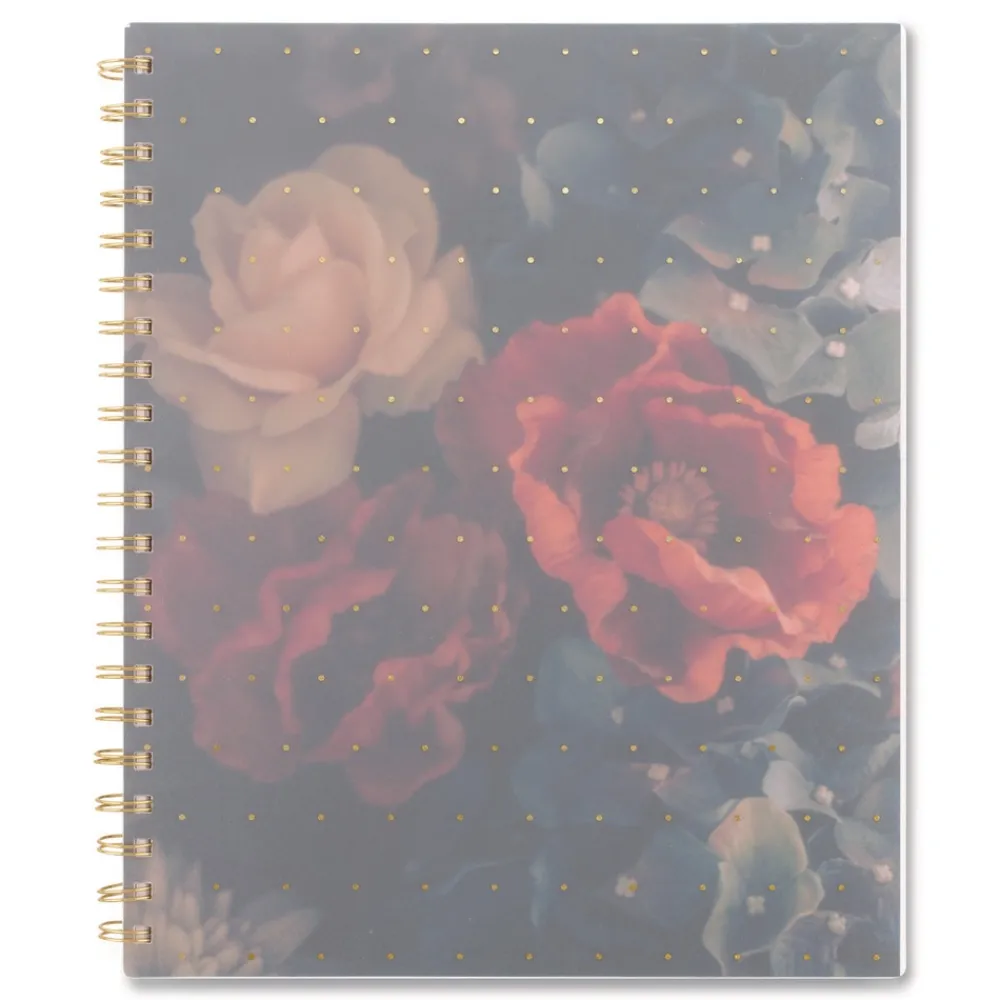 Hot 11 in. x 8.5 in. 12-Month (Jan-Dec 2026) Midnight Garden Weekly/Monthly Planner - Black/Pink/Green Cover Paper & Printables