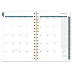 8.5 in. x 5.5 in. 12-Month (Jan-Dec 2026) Midnight Garden Weekly/Monthly Planner - Black/Pink/Green Cover Calendars & Planners