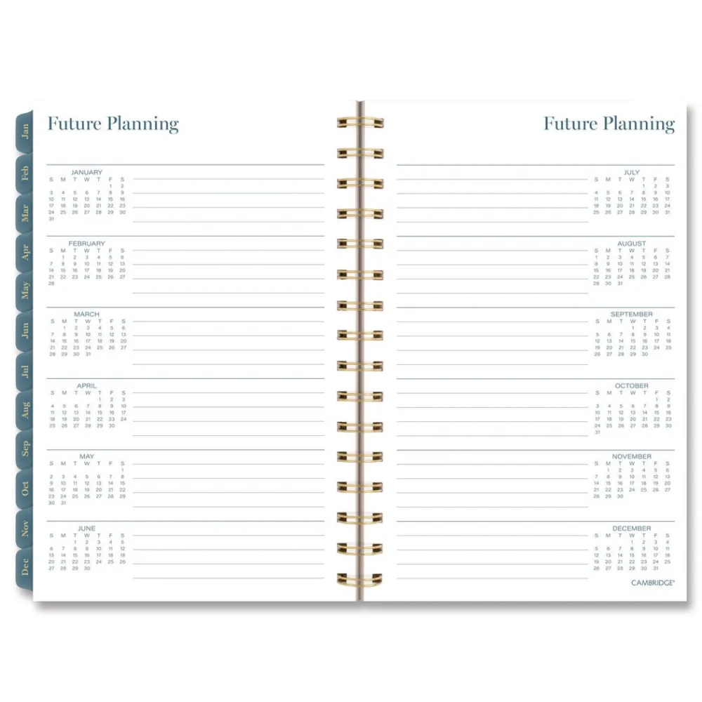 8.5 in. x 5.5 in. 12-Month (Jan-Dec 2026) Midnight Garden Weekly/Monthly Planner - Black/Pink/Green Cover Calendars & Planners