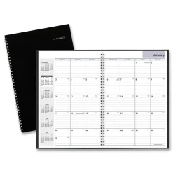 New 12 in. x 8 in. 14-Month (Dec 2025-Jan 2027) DayMinder Monthly Planner - Black Cover Calendars & Planners