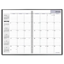 New 12 in. x 8 in. 14-Month (Dec 2025-Jan 2027) DayMinder Monthly Planner - Black Cover Calendars & Planners
