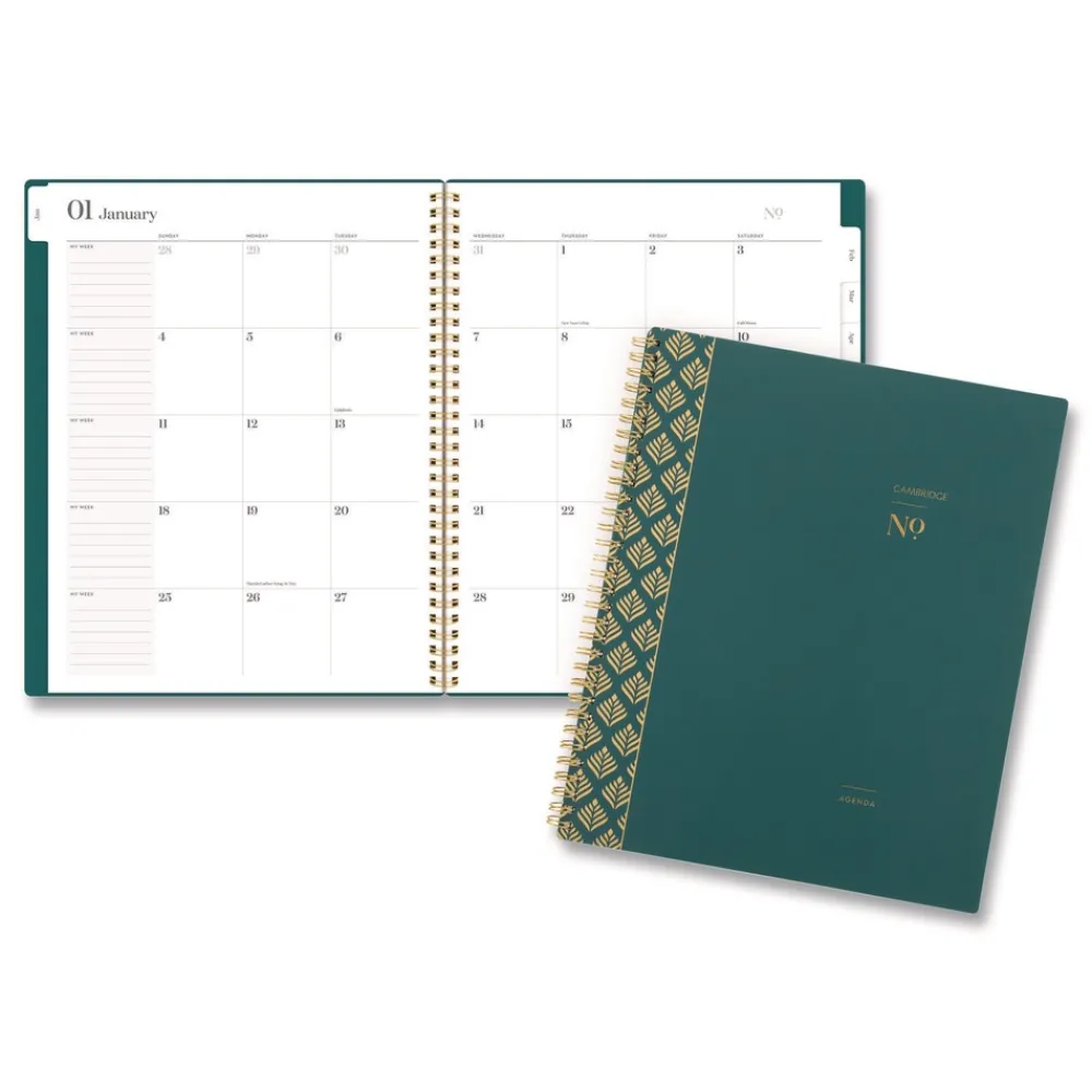 Outlet 11 in. x 8.5 in. 12-Month (Jan-Dec 2026) WorkStyle Poly Monthly Planner - Teal Cover Paper & Printables