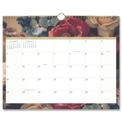Online 15 in. x 12 in. 12-Month (Jan-Dec): 2026 Midnight Garden Monthly Wall Calendar - Floral Artwork Calendars & Planners