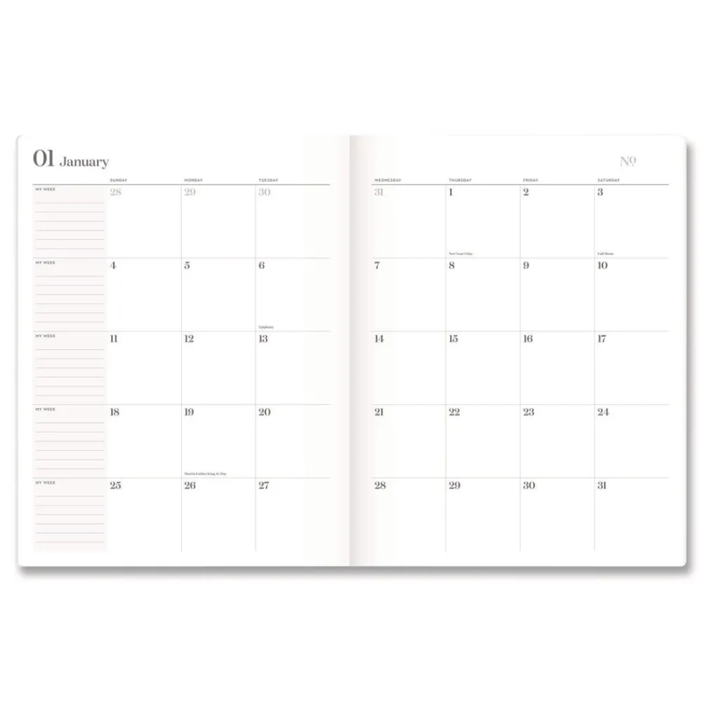 Hot 11 in. x 8.5 in. 12-Month (Jan-Dec 2026) WorkStyle Stitched Monthly Planner - Sunbaked Clay Cover Paper & Printables