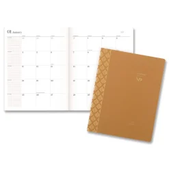 Hot 11 in. x 8.5 in. 12-Month (Jan-Dec 2026) WorkStyle Stitched Monthly Planner - Sunbaked Clay Cover Paper & Printables