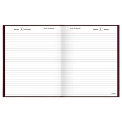 Outlet 9.5 in. x 7.5 in. Standard 2026 Edition Medium/College Rule Daily Diary - Red Cover Paper & Printables