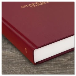 Outlet 9.5 in. x 7.5 in. Standard 2026 Edition Medium/College Rule Daily Diary - Red Cover Paper & Printables