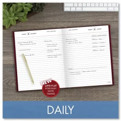Outlet 9.5 in. x 7.5 in. Standard 2026 Edition Medium/College Rule Daily Diary - Red Cover Paper & Printables