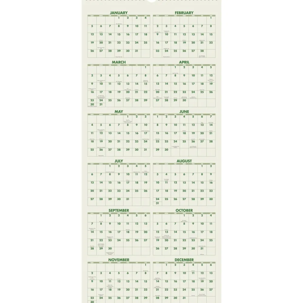 Discount 14-Month: Dec 2025 to Jan 2027 Three-Month 12 in. x 27 in. Scenic Landscape Photography Wall Calendar - White Sheets Calendars & Planners