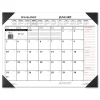 Clearance 12-Month (Jan to Dec): 2026 22 in. x 17 in. Two-Color Monthly Desk Pad Calendar - White Sheets, Black Corners Calendars & Planners
