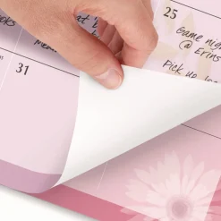 Discount 12-Month (Jan to Dec): 2026 22 in. x 17 in. Floral Artwork Paper Flowers Desk Pad - Black Binding/Clear Corners Paper & Printables