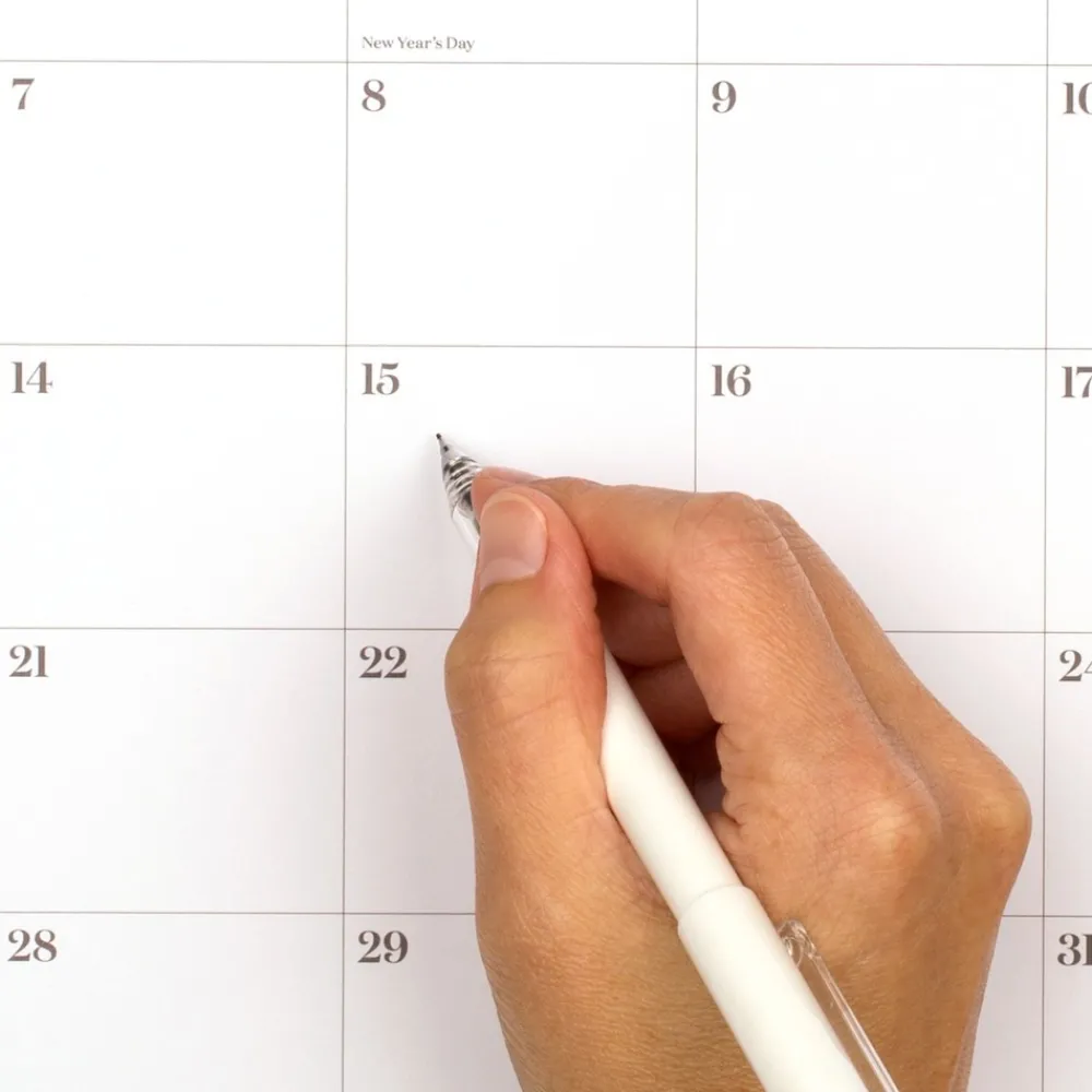 Sale WorkStyle 15 in. x 12 in. 12-Month (Jan to Dec) 2025 Monthly Wall Calendar - White/Gold Sheets Calendars & Planners