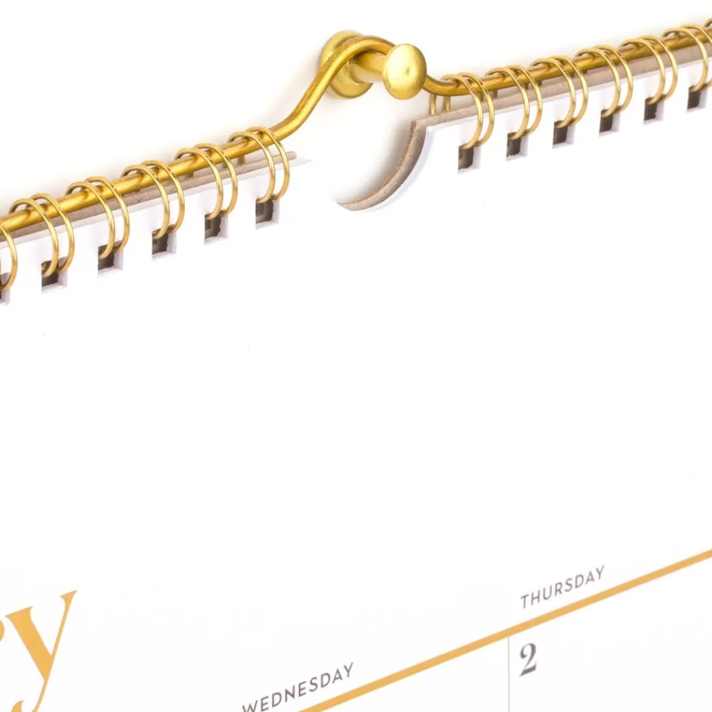 Sale WorkStyle 15 in. x 12 in. 12-Month (Jan to Dec) 2025 Monthly Wall Calendar - White/Gold Sheets Calendars & Planners