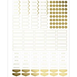 Best Workstyle 11 in. x 9.38 in. 12-Month (Jan to Dec) 2025 Geometric Artwork Weekly/Monthly Planner - Blue/Gold Cover Calendars & Planners