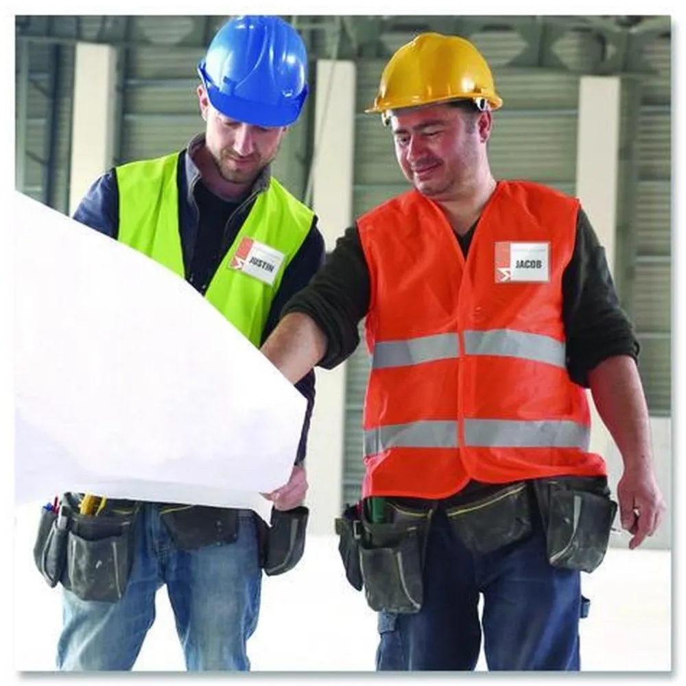 Discount 74461 3.5 in. x 2.25 in. Top Load Clip-Style Badge Holder with Laser/Inkjet Insert - White (100/Box) Labels & Label Makers