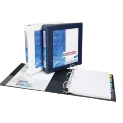 Online 11 in. x 8.5 in. 1 in. Capacity 3 Rings Framed View Heavy-Duty Binders - Black (12/Carton) Binders & Binding Supplies