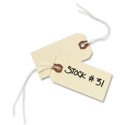 Discount 6.25 in. x 3.13 in. 11.5 pt Stock Strung Shipping Tags - Manila (1000/Box) Binders & Binding Supplies