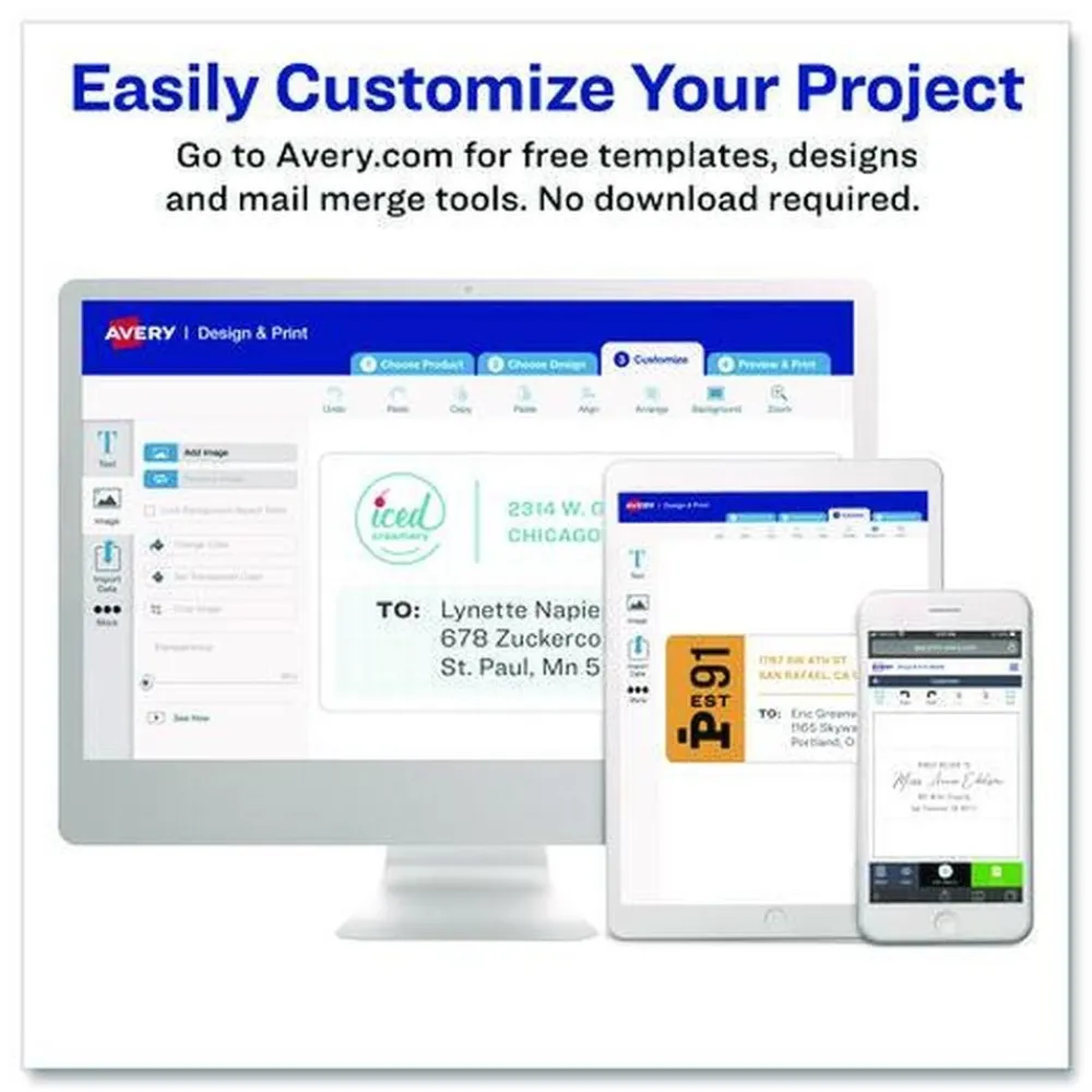 Clearance 1 in. x 2.63 in. Address Labels with Sure Feed Technology for Laser Printers - White (30/Sheet, 250 Sheets/Box) Labels & Label Makers